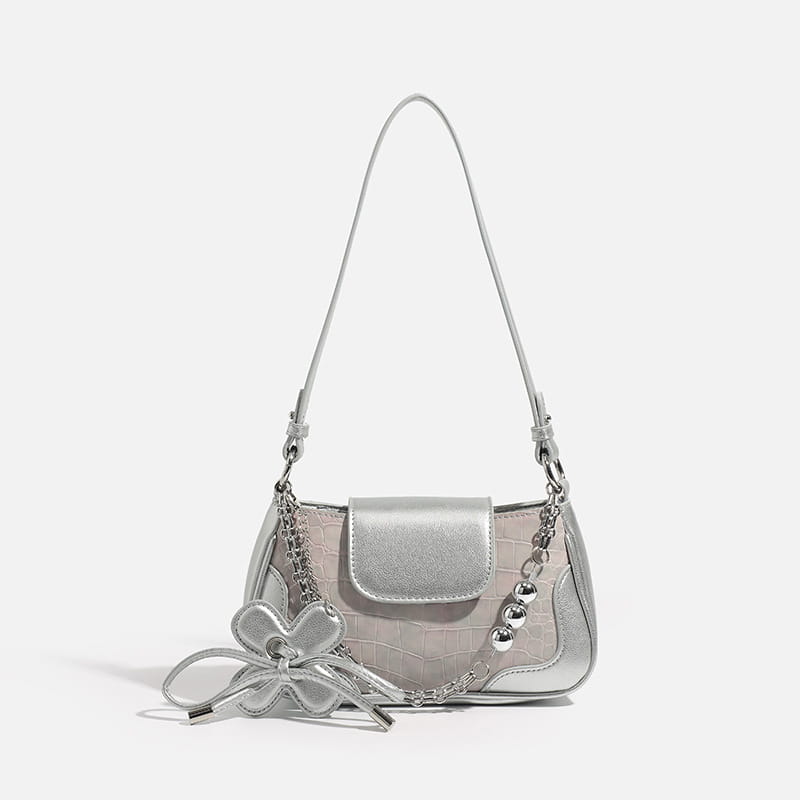 Pink Black Milky White Soft PU Saddle Shoulder Messenger Bag