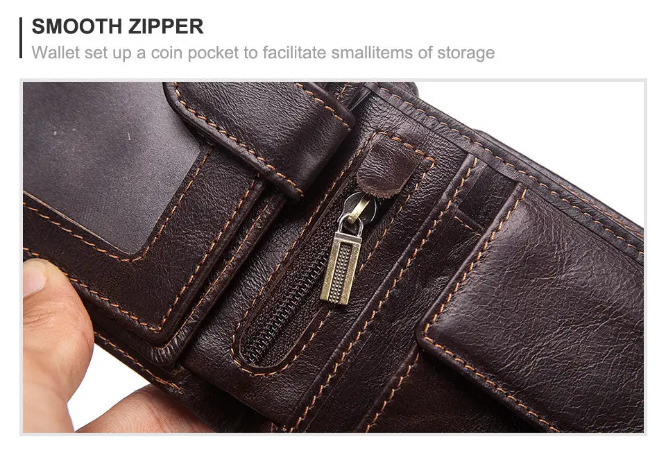 United States Cowhide Wallet Three Fold Leather Cortex Euro Style