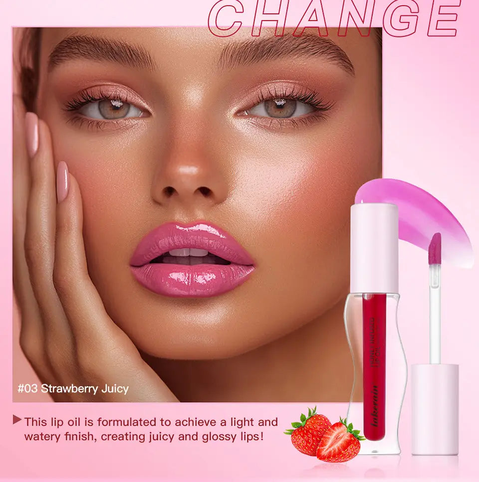 Glittering Moisturizing Fruit Flavor Lip Lacquer for All Skin Types