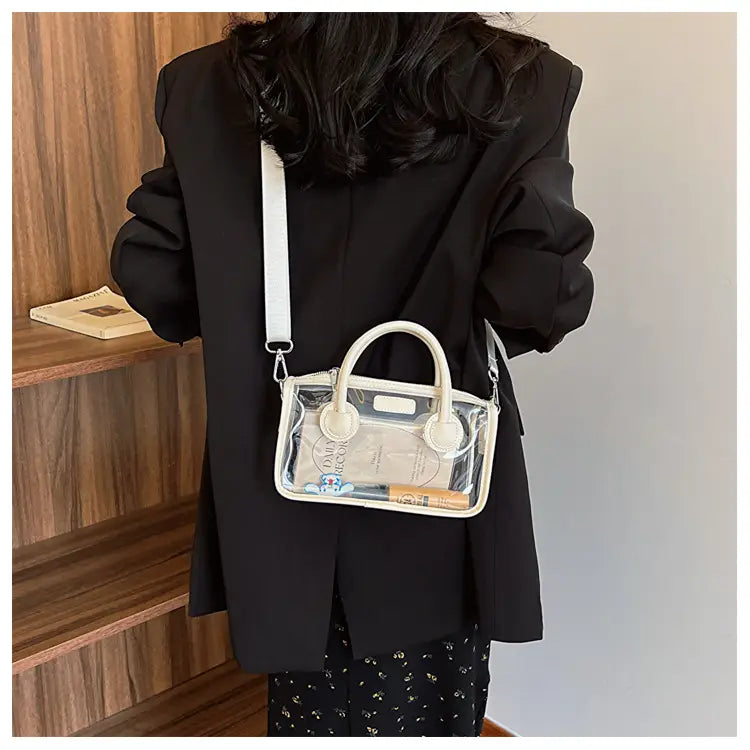 Liten plastreisekoffer Skulderveske for kvinner barn håndbagasje 23cm