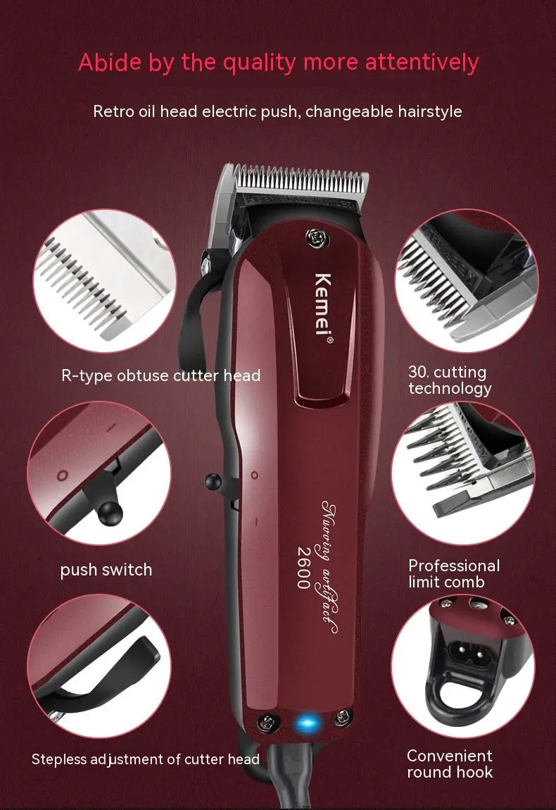 Dual-Purpose Electric Hair Scissors with 2200mA Lithium Cutter and International Standards