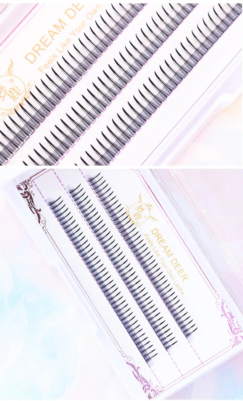 False eyelashes female single cluster 3-year natural fiber A-shaped pack