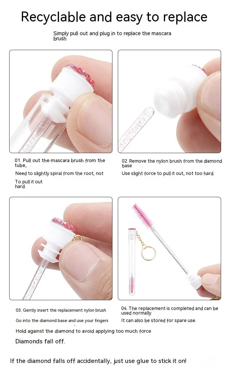 Grafting Mascara Brush in Gold with Buckle Tube for Beauty Application