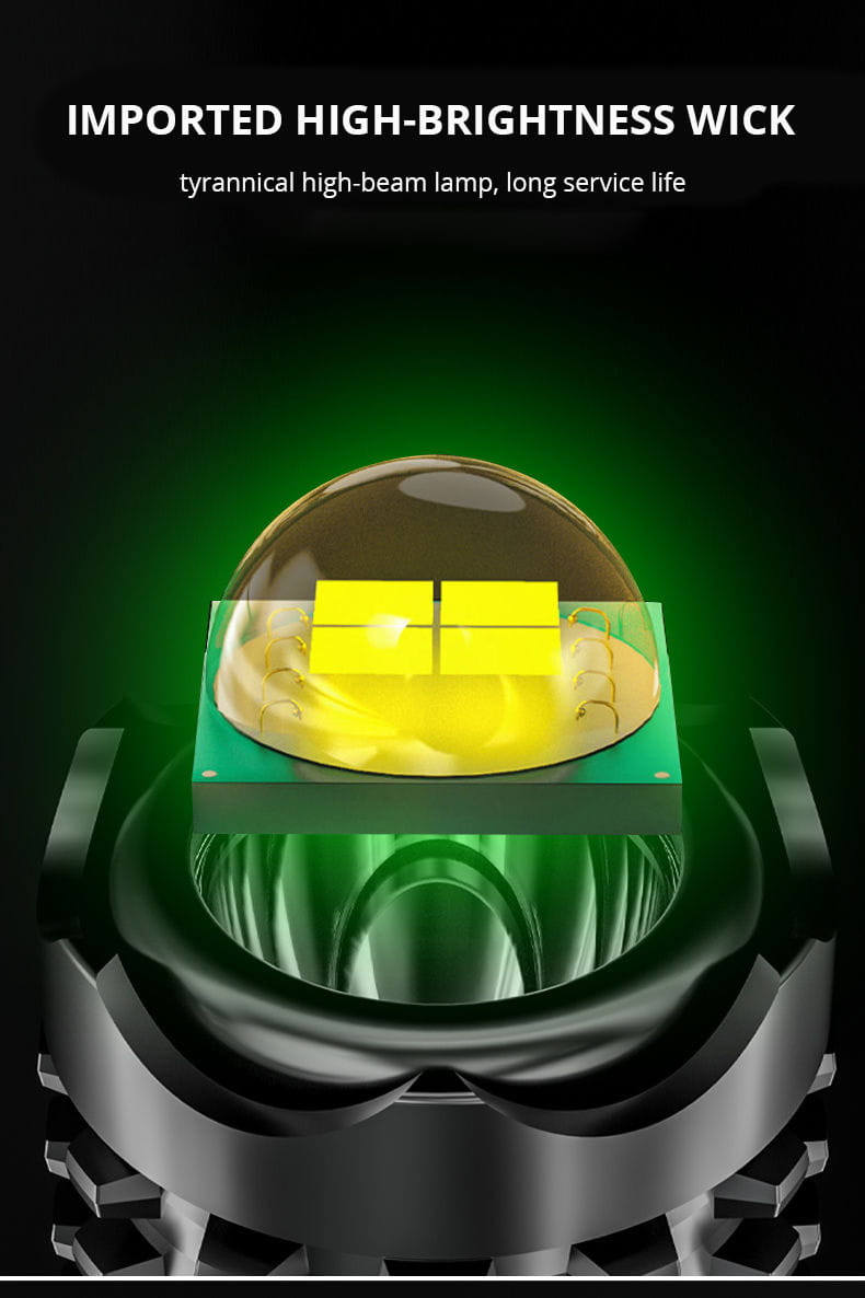 Outdoor USB Rechargeable Wolf Tooth Stick Self Defense Flashlight