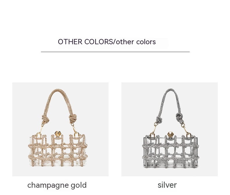 Champagne Gold Rainbow Color Hard Acrylic Suitcase for Shiny Rhinestone Banquets