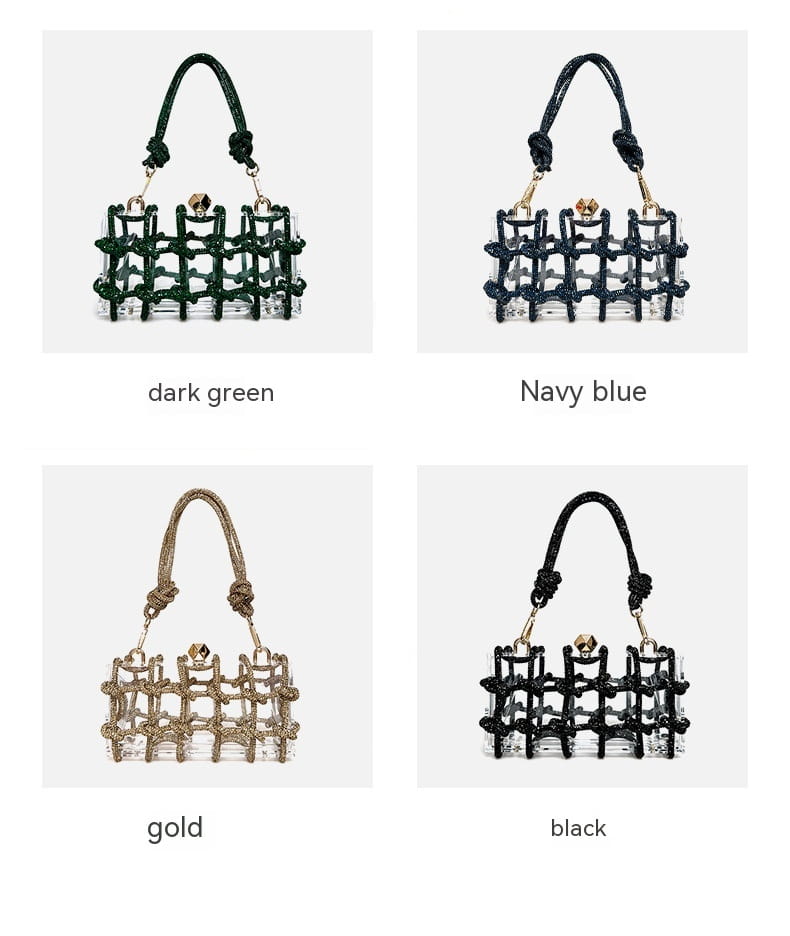 Champagne Gold Rainbow Color Hard Acrylic Suitcase for Shiny Rhinestone Banquets