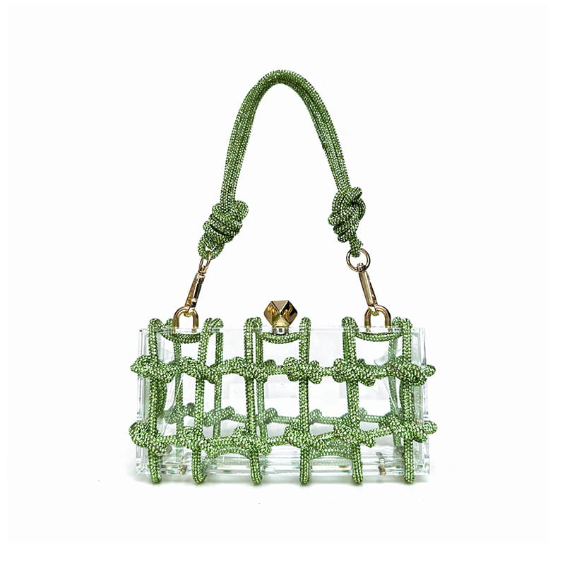 Champagne Gold Rainbow Color Hard Acrylic Suitcase for Shiny Rhinestone Banquets