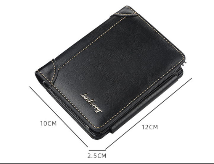 Men’s Leather Wallet with Solid Color Synthetic Lining for United States Buyers