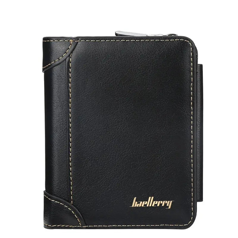 Men’s Leather Wallet with Solid Color Synthetic Lining for United States Buyers