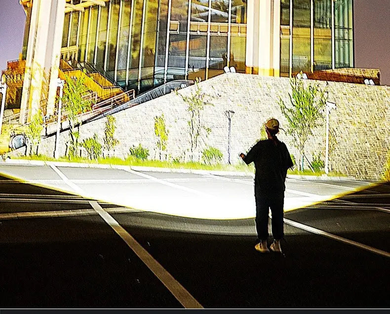 Outdoor Household Hiking USB Charging Power Torch with Telescopic Zoom