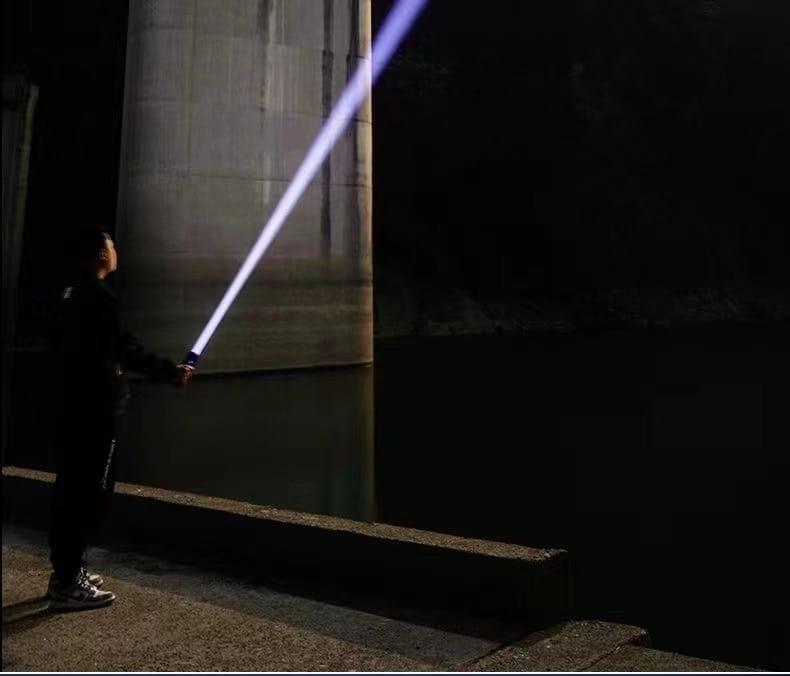 Outdoor Household Hiking USB Charging Power Torch with Telescopic Zoom