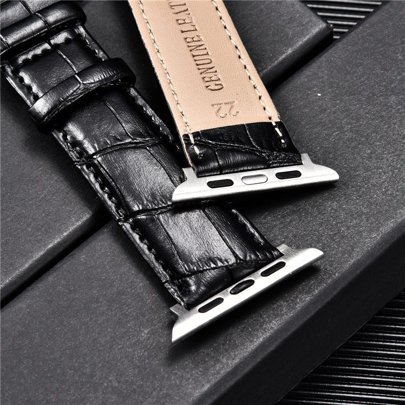 Men’s Embossed Leather Butterfly Buckle Strap