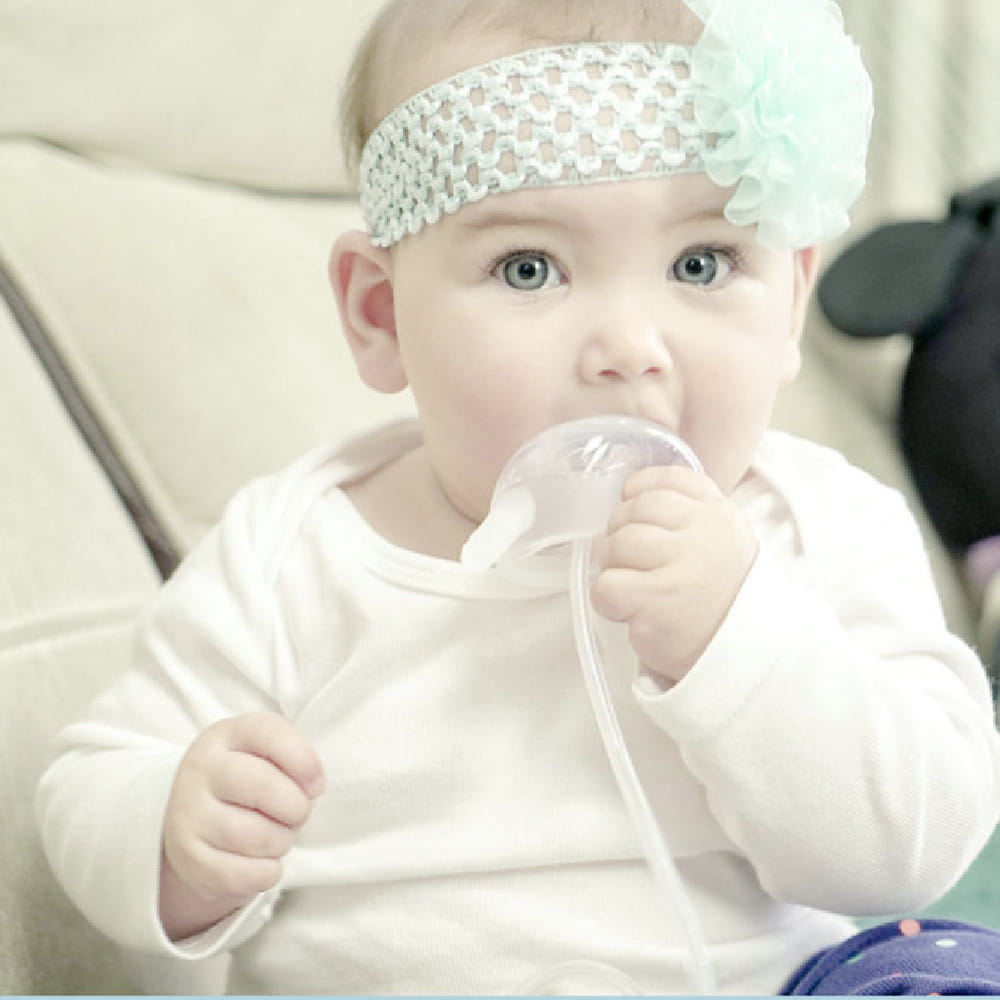 Silicone Baby Bottle 250ml with Orange and Green Designs for the United States