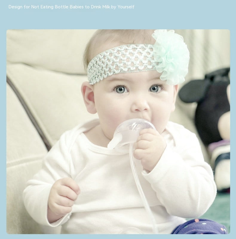 Silicone Baby Bottle 250ml with Orange and Green Designs for the United States