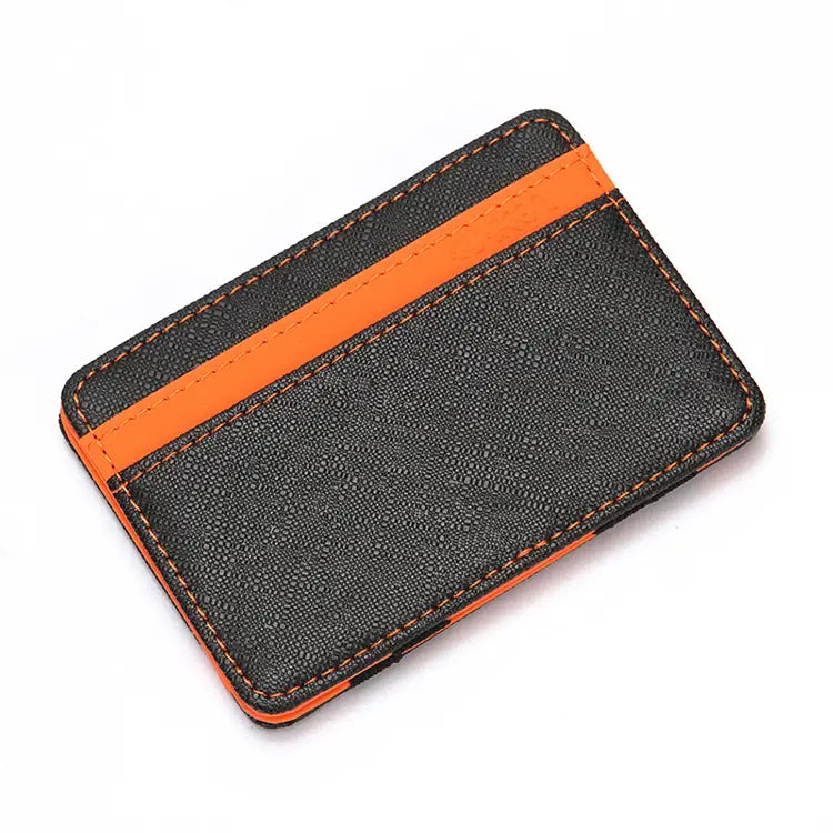 United States Cross Pattern PU Leather Money Clip for Men and Women