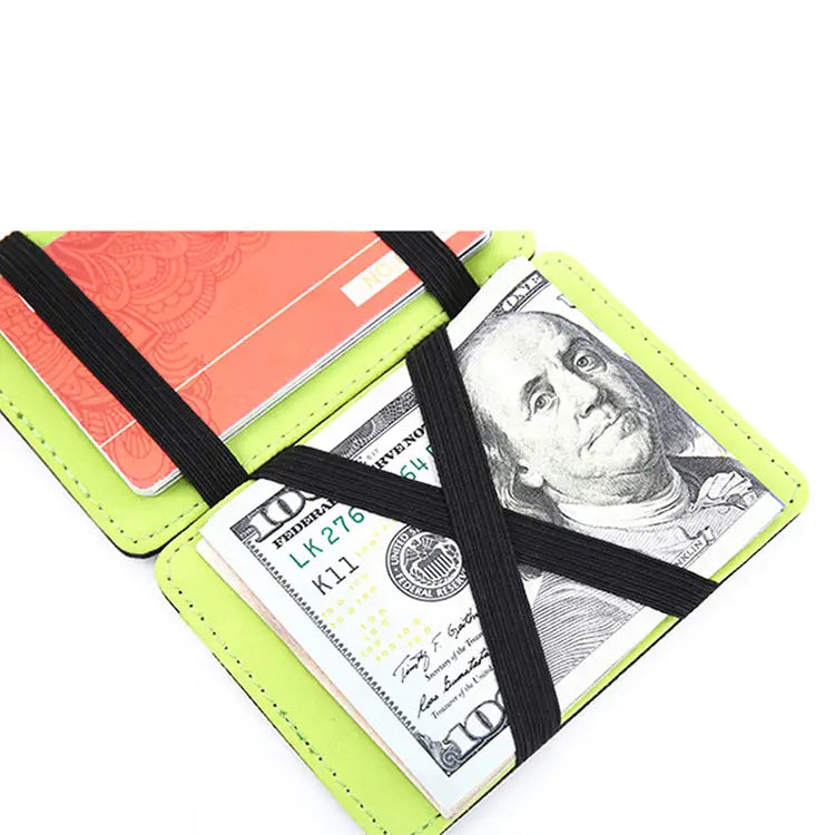 United States Cross Pattern PU Leather Money Clip for Men and Women