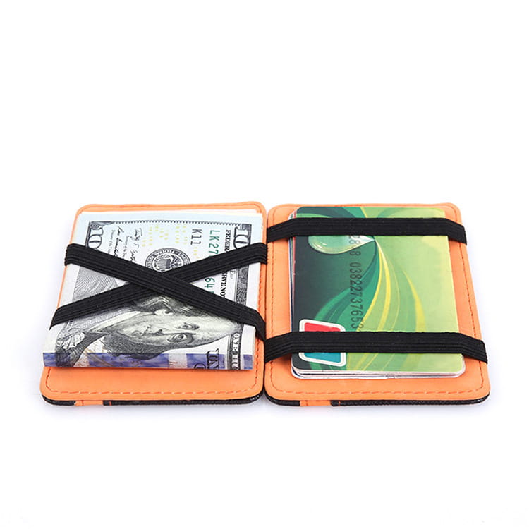 United States Cross Pattern PU Leather Money Clip for Men and Women