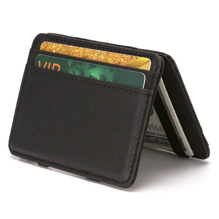 United States Cross Pattern PU Leather Money Clip for Men and Women