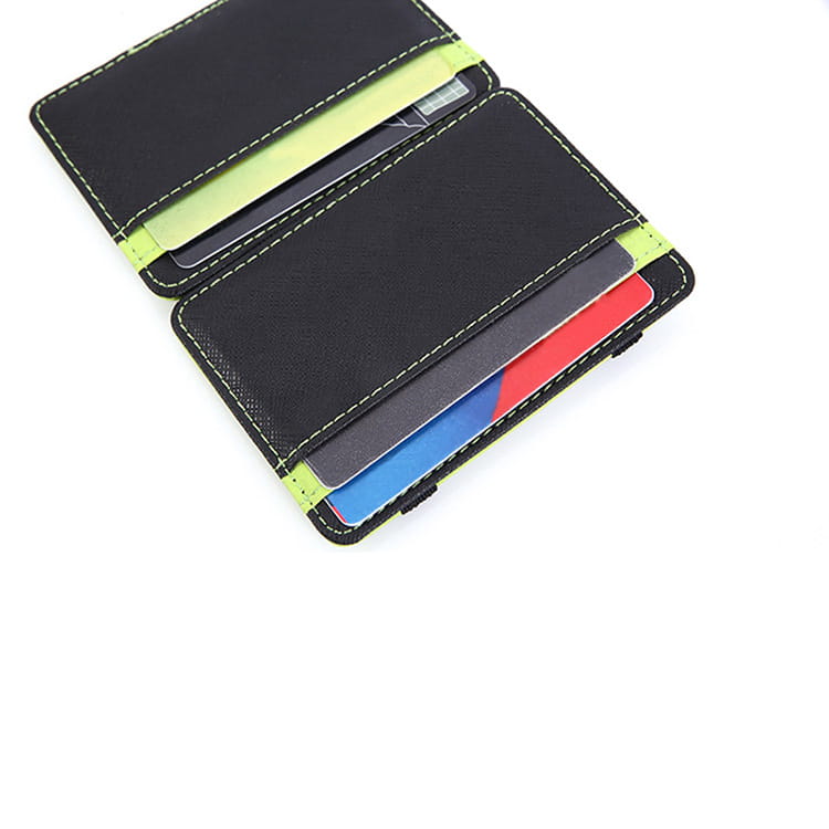 United States Cross Pattern PU Leather Money Clip for Men and Women