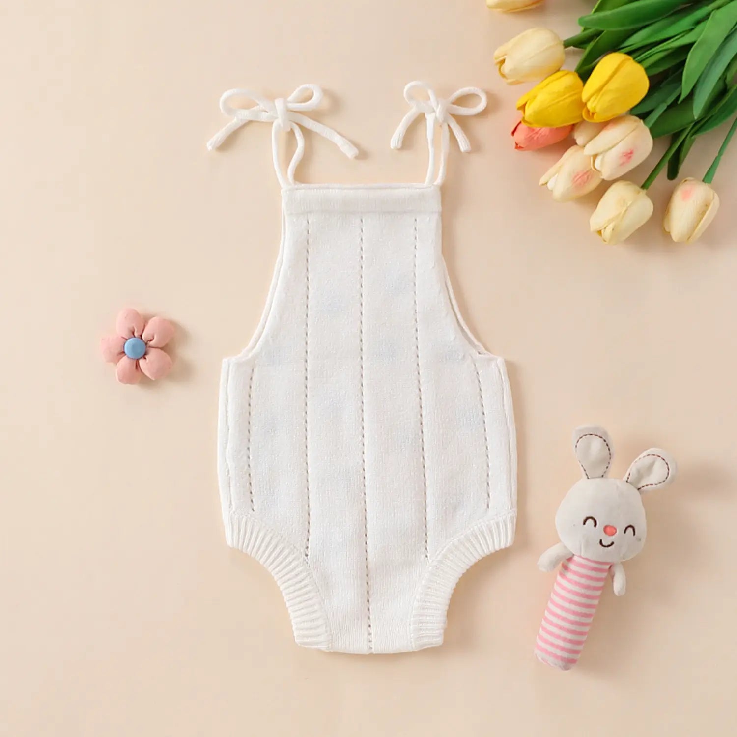 Summer Cotton Baby Sleeveless Jumpsuit