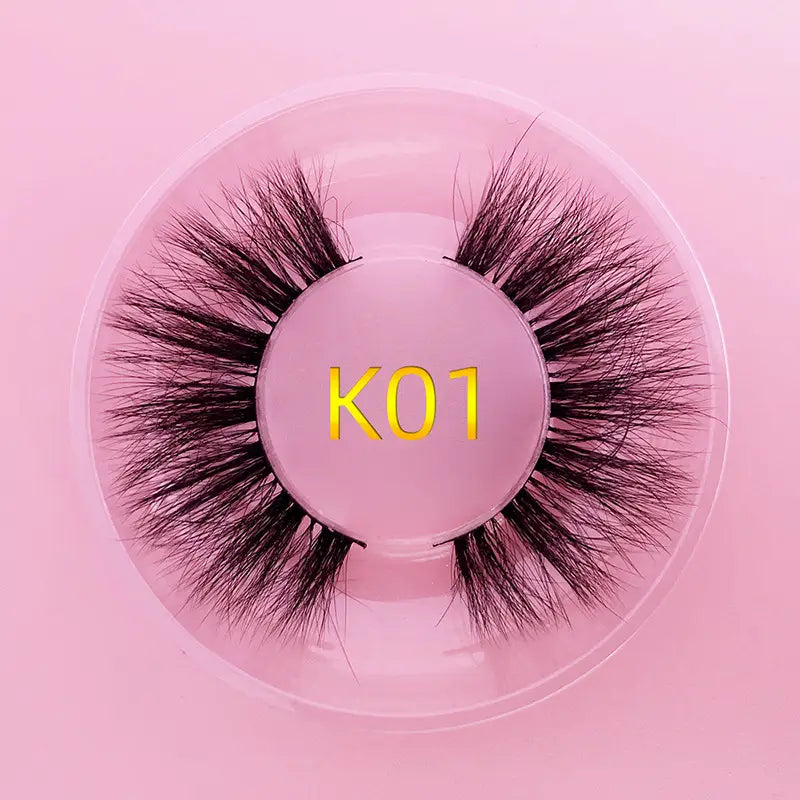 Mink Hair False Eyelashes Round Box Collection for Natural Lash Look