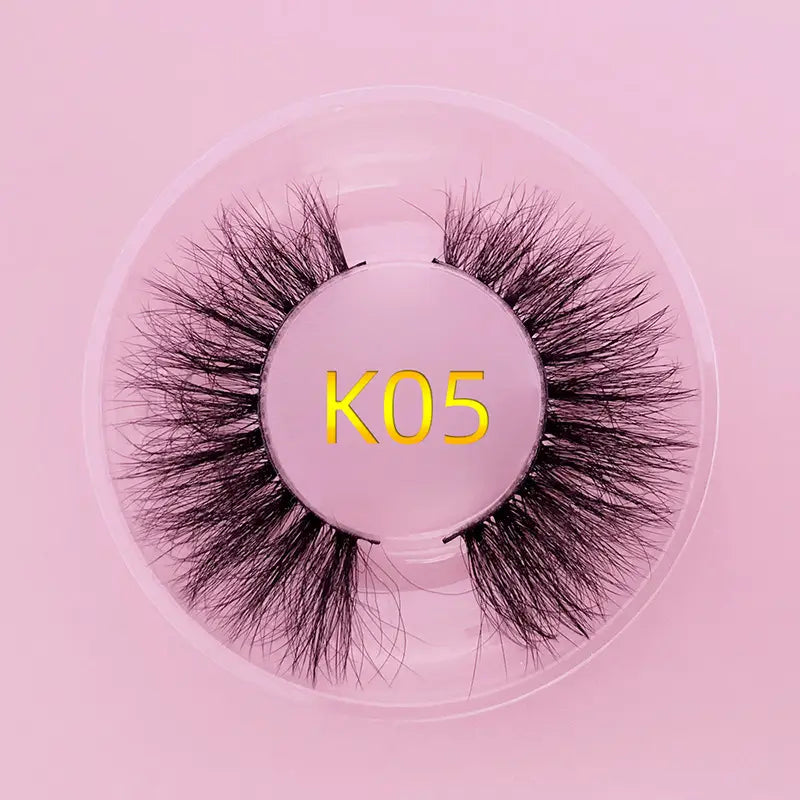 Mink Hair False Eyelashes Round Box Collection for Natural Lash Look