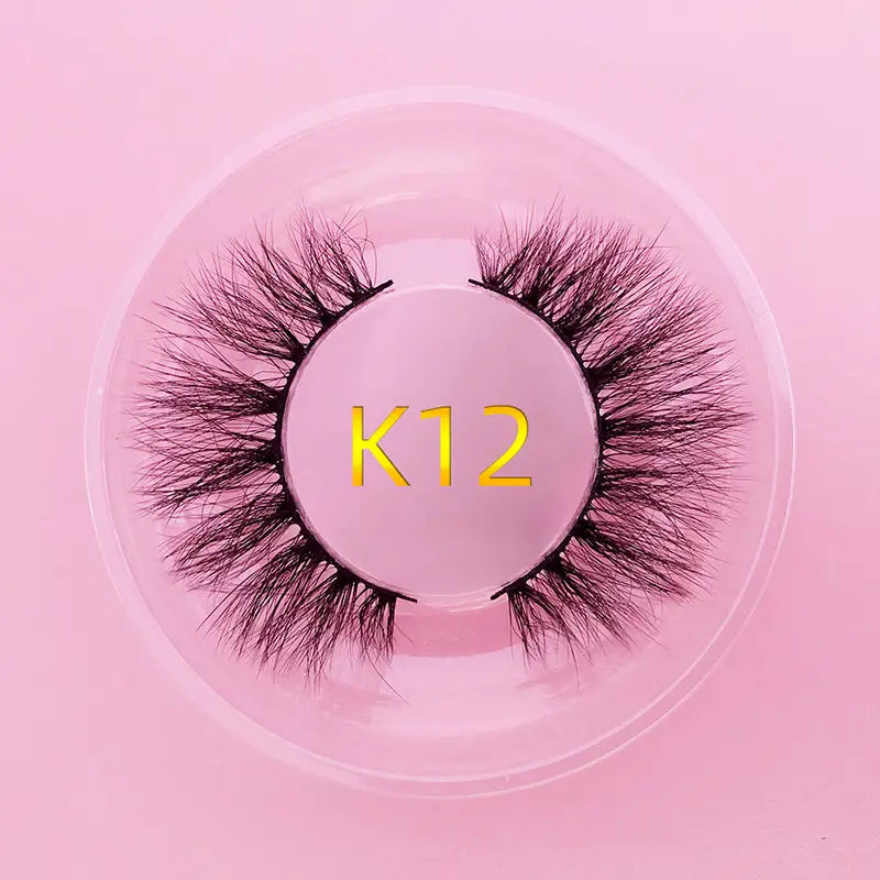 Mink Hair False Eyelashes Round Box Collection for Natural Lash Look