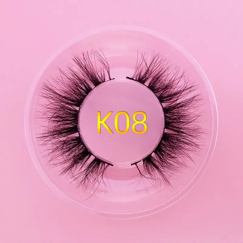 Mink Hair False Eyelashes Round Box Collection for Natural Lash Look