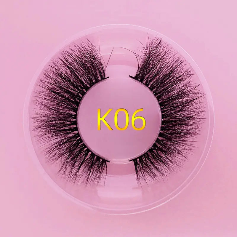 Mink Hair False Eyelashes Round Box Collection for Natural Lash Look