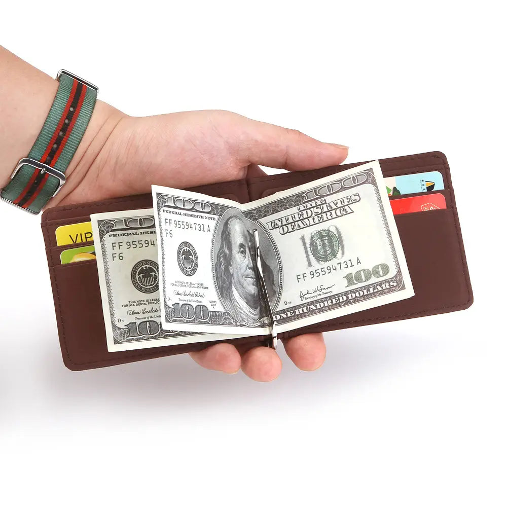 Universal Solid Color PU Leather Wallet for Men and Women in the United States