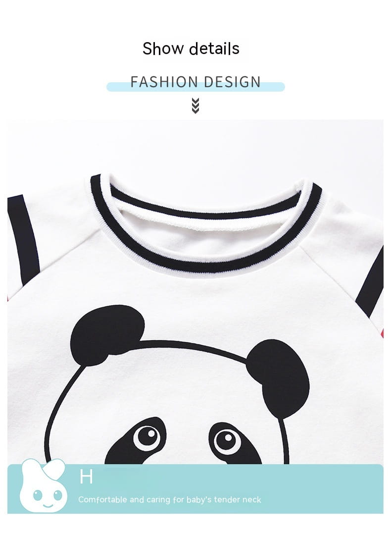 Panda Printing 0-3 Years Old Infants Baby Short Sleeved Kazakhstan