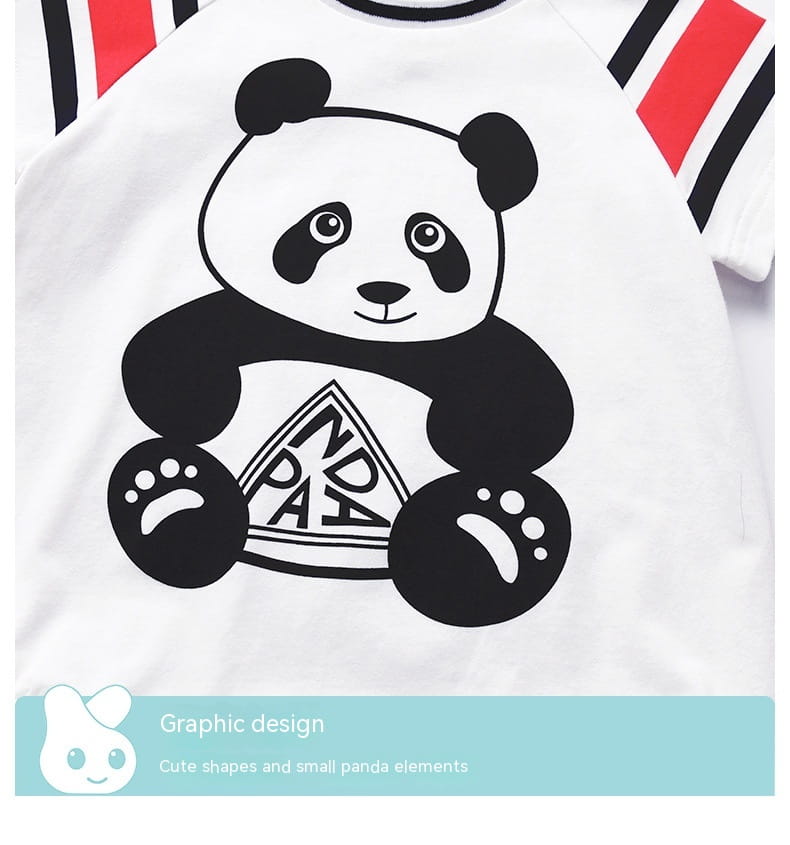 Panda Printing 0-3 Years Old Infants Baby Short Sleeved Kazakhstan