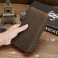 New Retro Hand Multifunctional Zipper Men’s Leather Wallet - Retro Wallet For Men Who Can’t Find Their Stuff