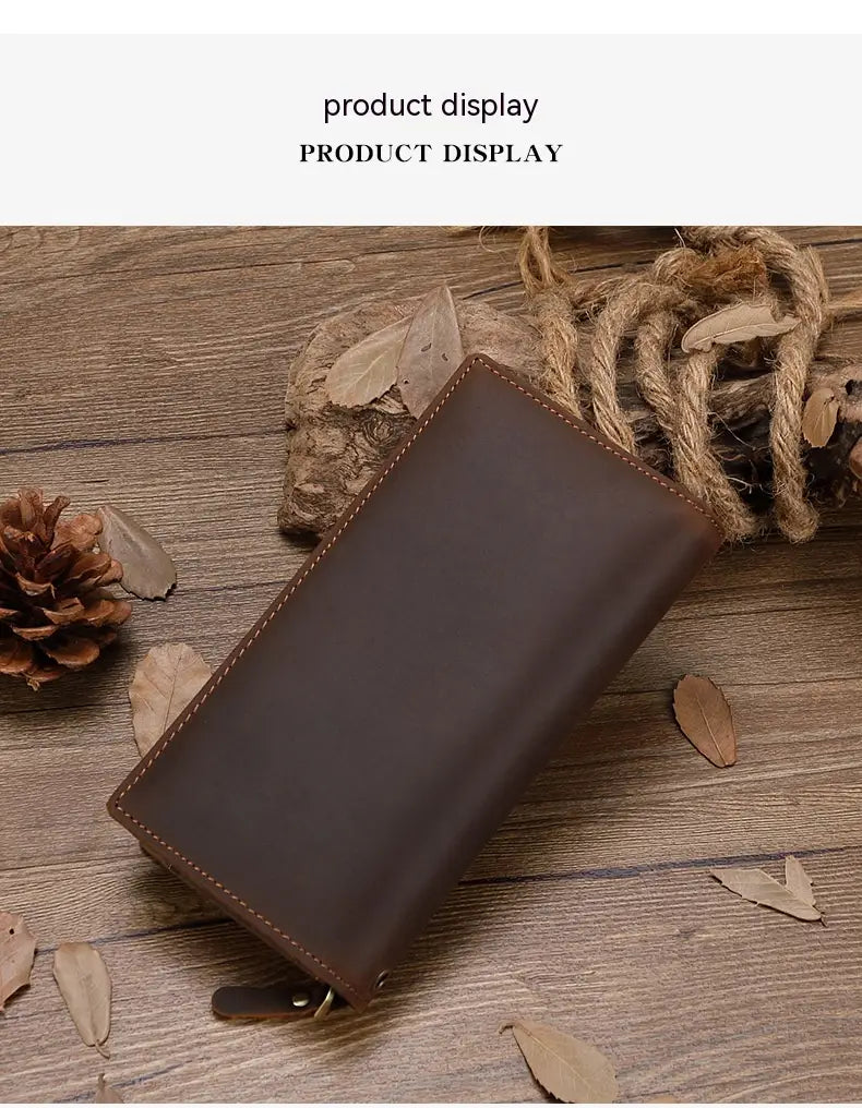 Retro European Leather Wallet with Polyester Lining for United States and CHF Buyers