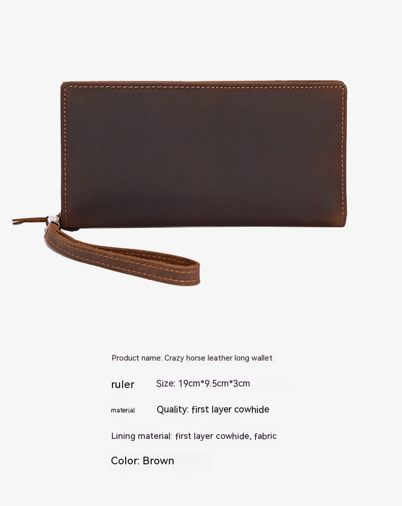 Retro European Leather Wallet with Polyester Lining for United States and CHF Buyers