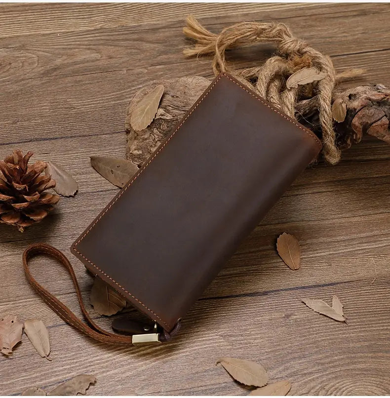 Retro European Leather Wallet with Polyester Lining for United States and CHF Buyers