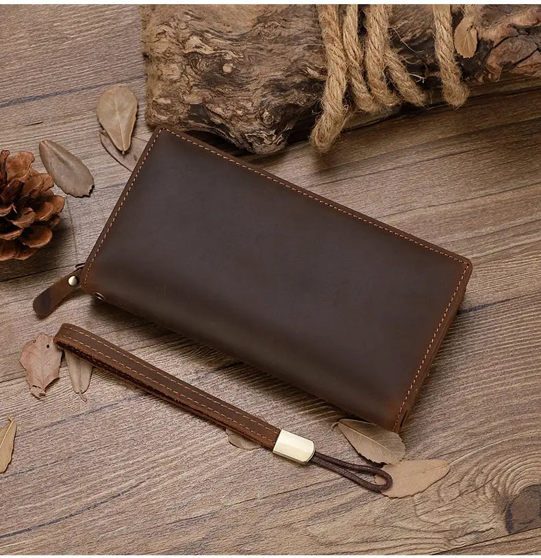 Retro European Leather Wallet with Polyester Lining for United States and CHF Buyers