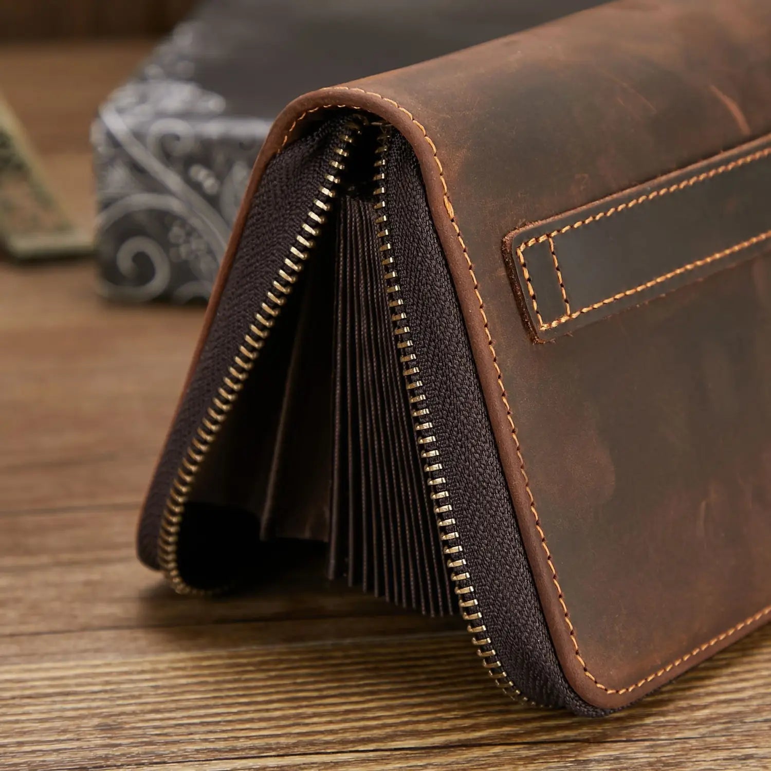 Brown Leather Wallet for Business and Daily Use in the United States