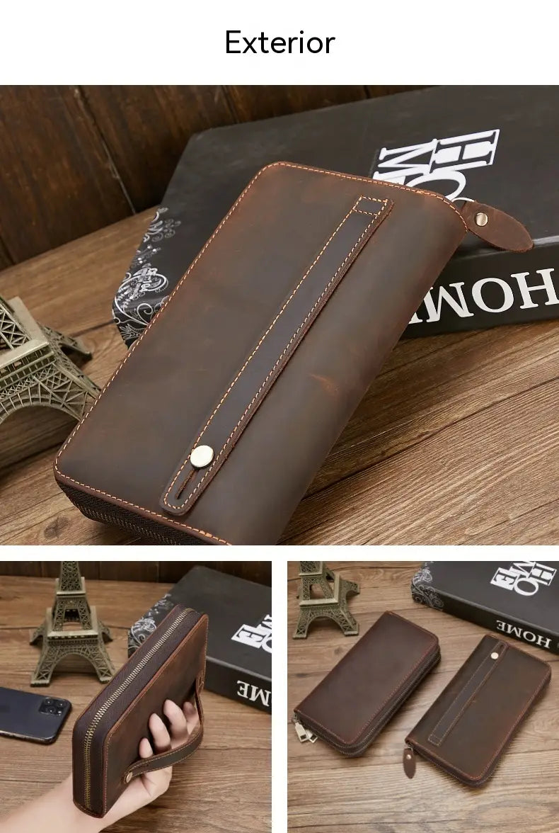 Brown Leather Wallet for Business and Daily Use in the United States