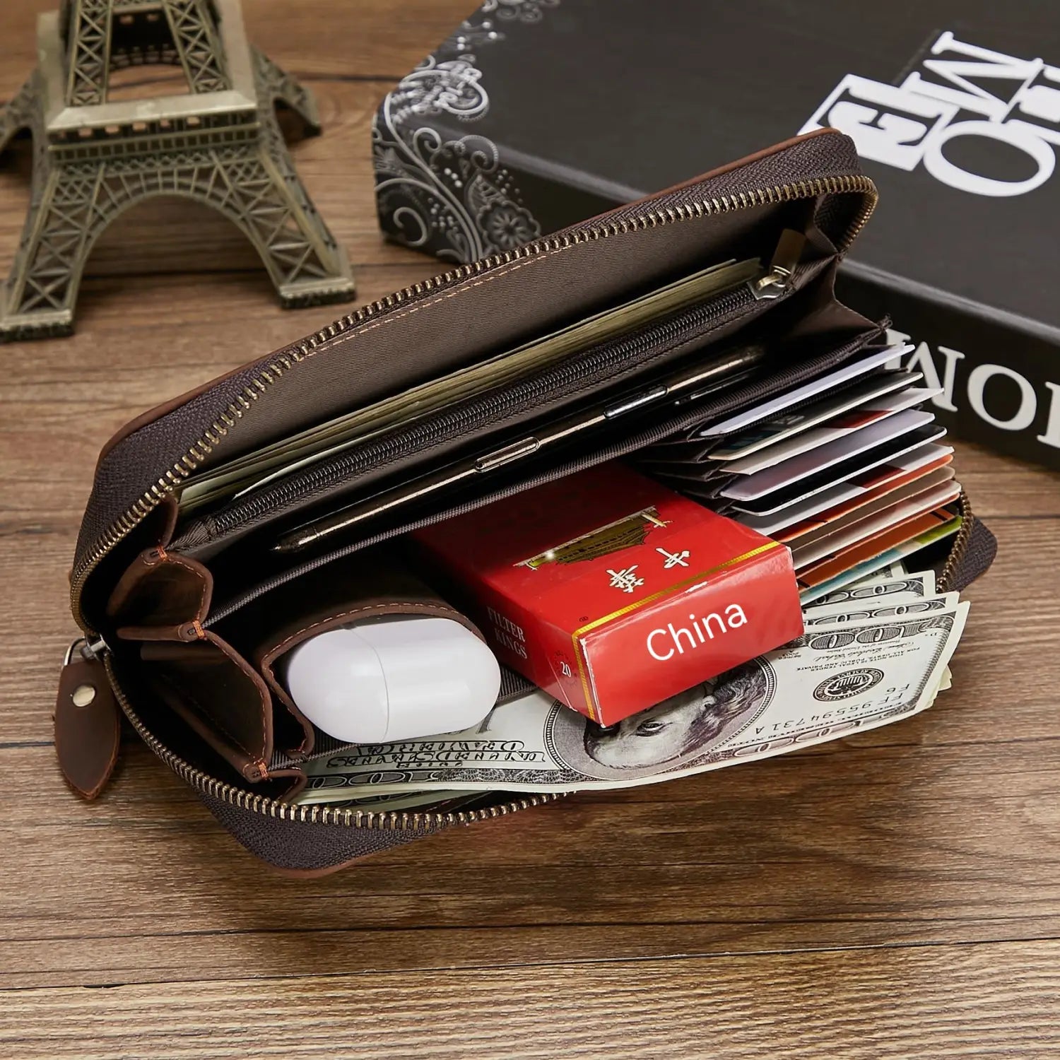 Brown Leather Wallet for Business and Daily Use in the United States