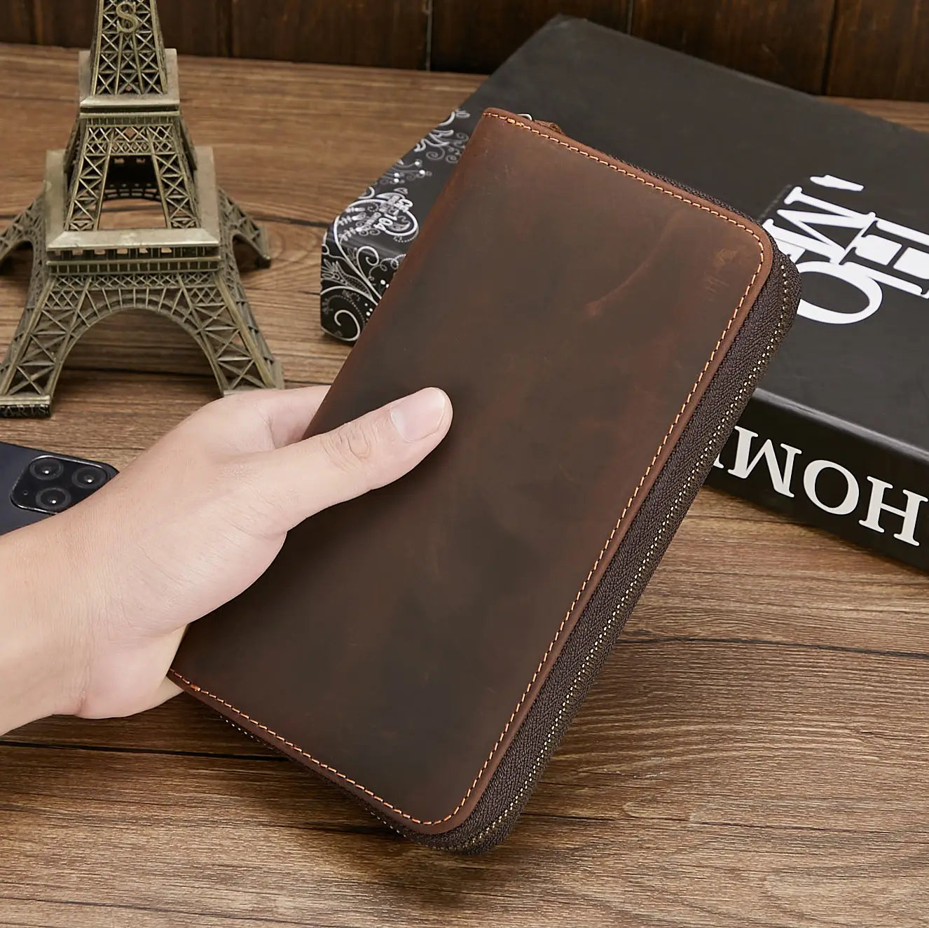 Brown Leather Wallet for Business and Daily Use in the United States