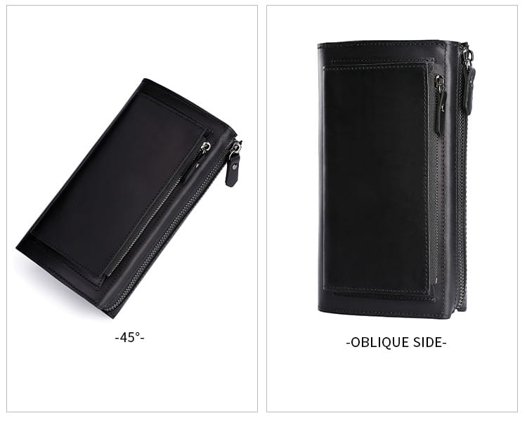 Retro Men’s Leather Clutch with Phone Wallet and Hand Held Design
