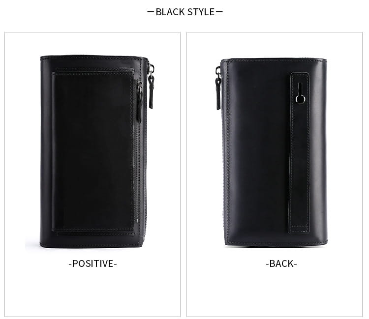 Retro Men’s Leather Clutch with Phone Wallet and Hand Held Design