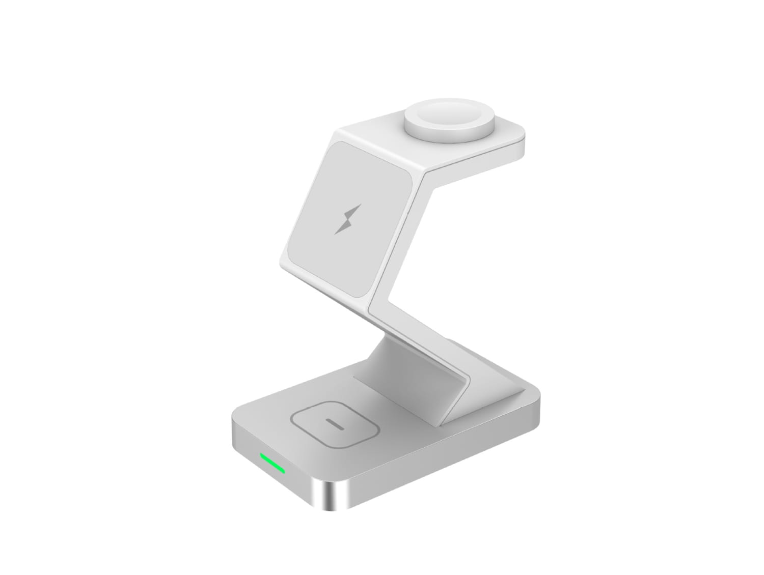 Magnetic Wireless Charger for Phone with USB Type-C Black and White