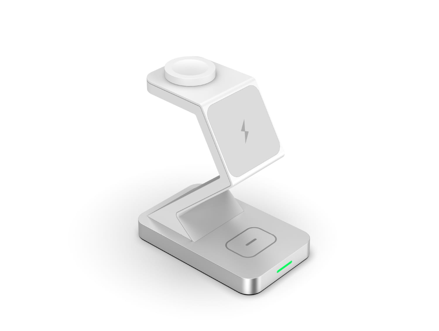 Magnetic Wireless Charger for Phone with USB Type-C Black and White