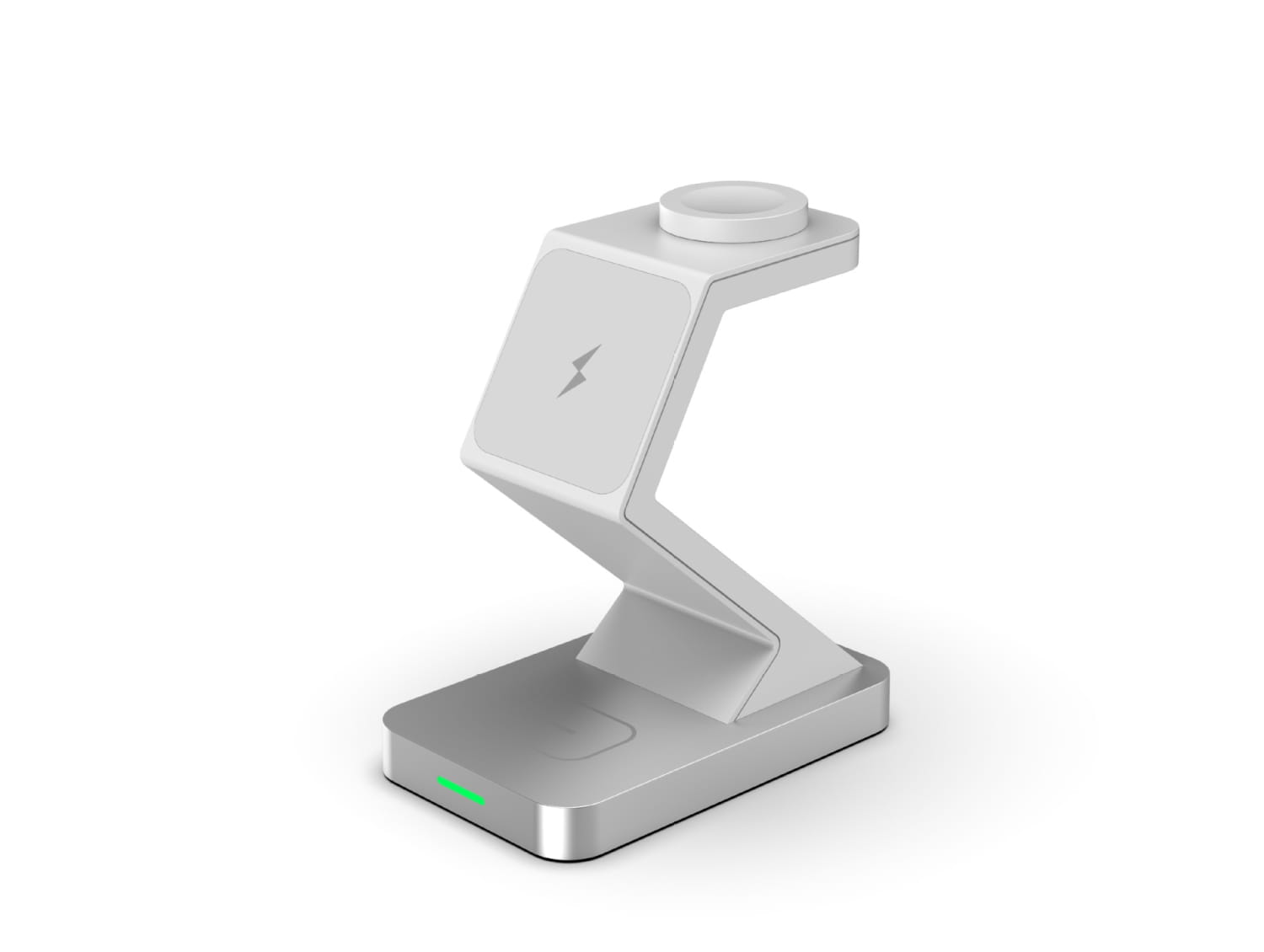 Magnetic Wireless Charger for Phone with USB Type-C Black and White