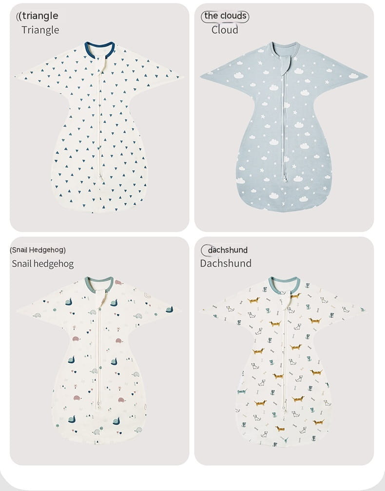 United States Baby Sleeping Bag with Cartoon Swan Dachshund and Rainbow Design