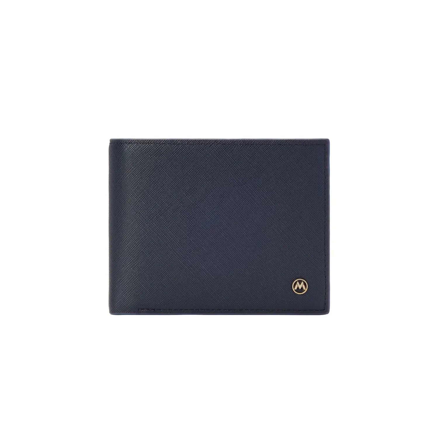 Leather Wallet with Polyester Lining in Dark Blue Black and Brown for United States Markets