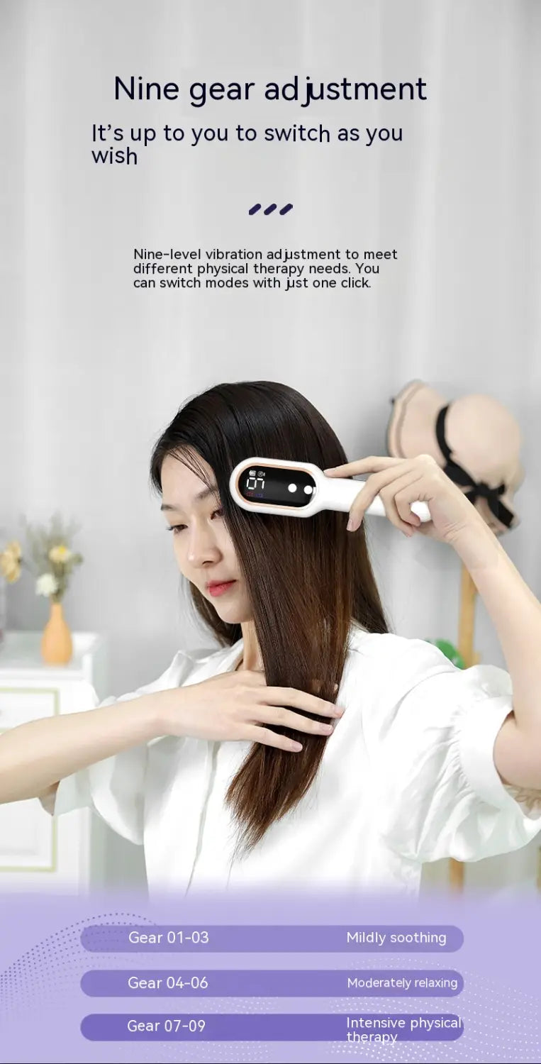 White 9 154 Scalp Medicine Feeder with Red Light Hair Massage Therapy