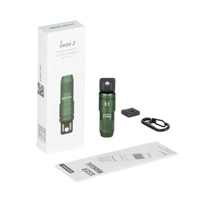 Black Green Aluminum Alloy Flashlight with Direct Charging Keychain and USB Socket